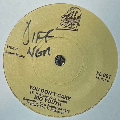 Big Youth - Natty Dread She Want / You Don't Care picture 2