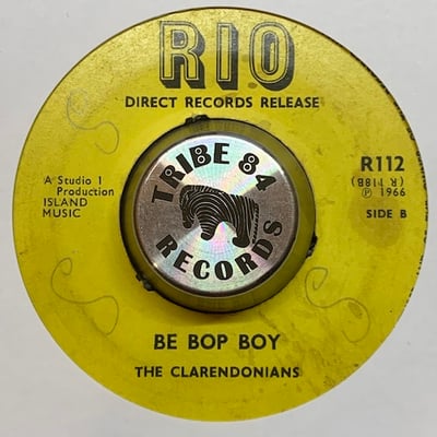 The Clarendonians - Rudie Bam Bam / Be Bop Boy picture 2