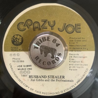 Barrington Levy, Joe Gibbs & The Professionals - Wife & Sweetheart A Friend / Husband Stealer picture 2