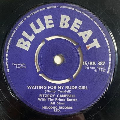 Prince Buster, Fitzroy Campbell, Prince Buster's All Stars - Judge Dread / Waiting For My Rude Girl picture 2