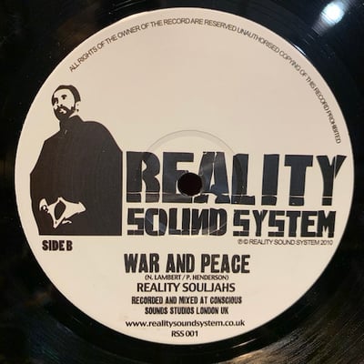 Reality Souljahs - Jah Pon Mi Mind / War And Peace picture 2