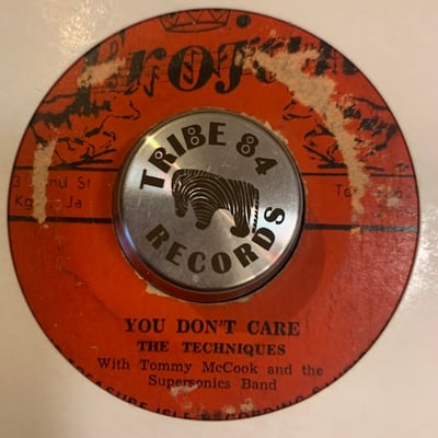 The Techniques, Tommy McCook & The Supersonics - You Don't Care / Down On Bond Street picture 2