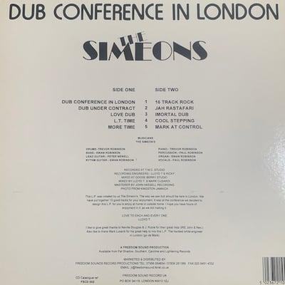 The Simeons - Dub Conference In London picture 2