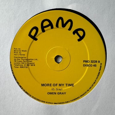 Owen Gray - Bad Risk / More Of My Time picture 2