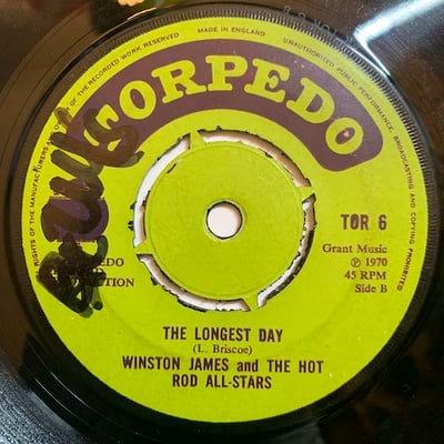 Winston James, Hot Rod All Stars - I May Never / The Longest Day picture 2