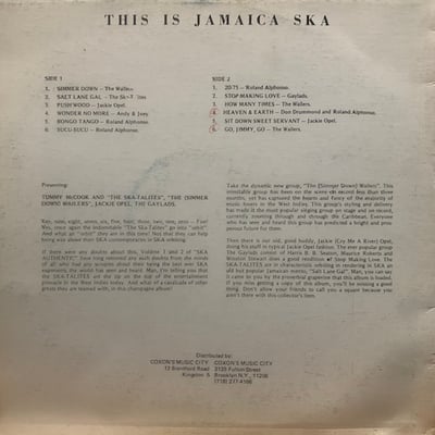 Various - This Is Jamaica Ska - Presenting The Ska-Talites picture 2