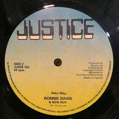 Ronnie Davis, New Roy - Its Raining / Baby Why picture 2