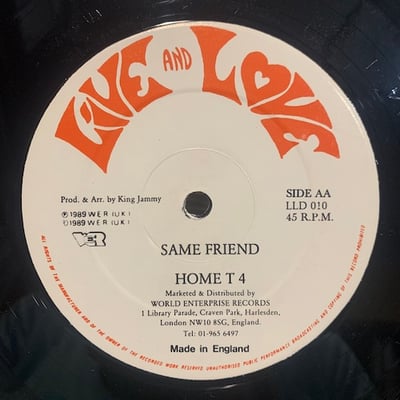 Sugar Minott, Home T - Conscious Lover / Same Friend picture 2