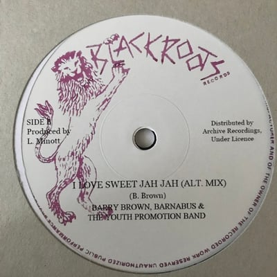 Barry Brown, The Youth Promotion Band - I Love Sweet Jah Jah picture 2