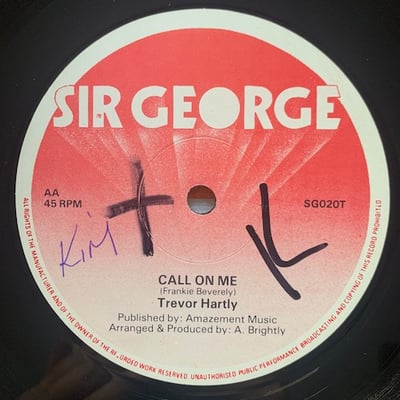 Trevor Hartley - Sailor Man / Call On Me picture 2