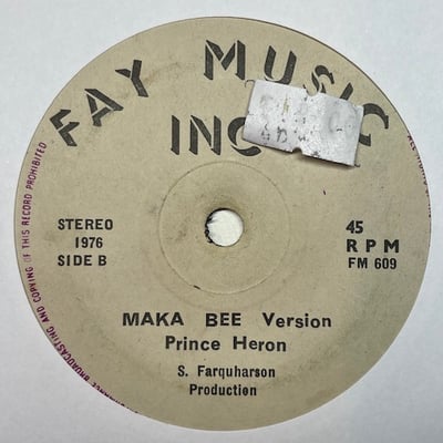 S. Farquharson, Prince Heron - Macka Bee Dub picture 2