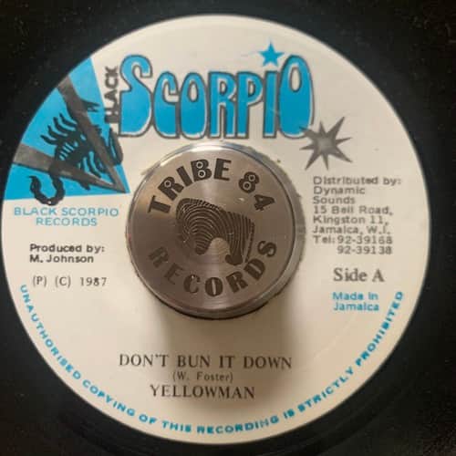 Yellowman – Don't Bun It Down