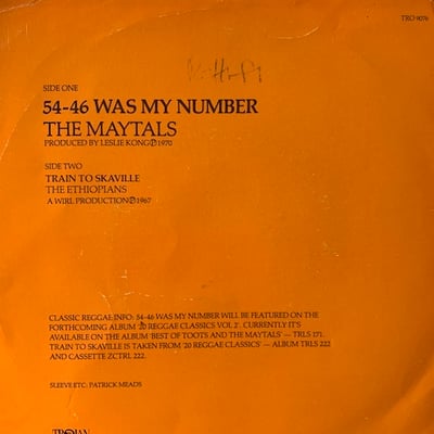 The Maytals - 54-46 Was My Number picture 2