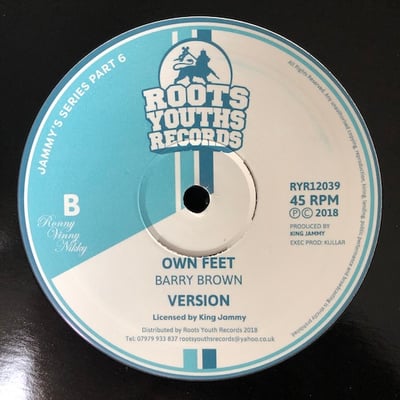 Barry Brown - Jah Jah Is Calling / Own Feet picture 2