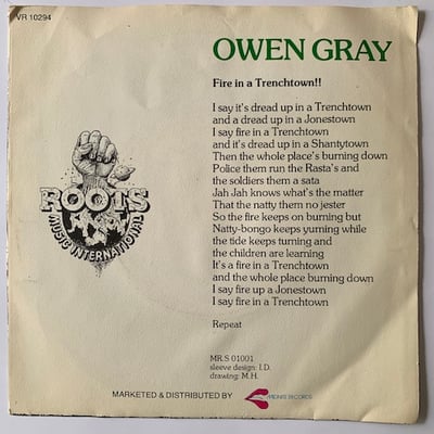 Owen Gray - Fire In A Trenchtown picture 2
