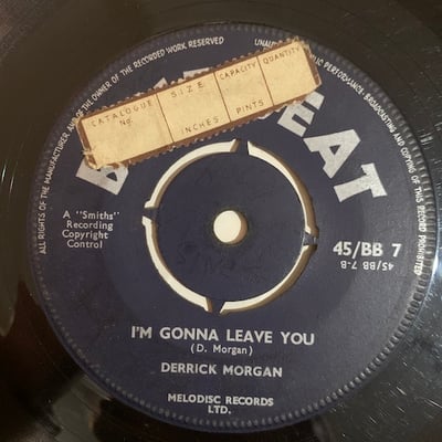 Derrick Morgan - Fat Man / I'm Gonna Leave You picture 2
