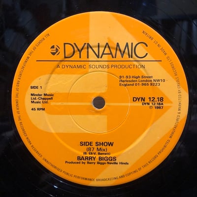 Barry Biggs - Side Show (87 Mix) picture 2