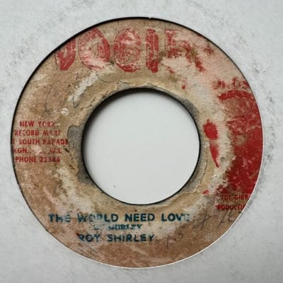Roy Shirley - The World Need Love / Hold Thempicture