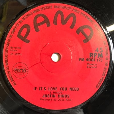Justin Hinds - Sinners Where Are You Going To Hide / If It's Love You Need picture 2