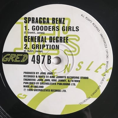 Bounty Killer, Spragga Benz, General Degree - More Gal  /Book Book / Gooders Girls / Gription picture 2