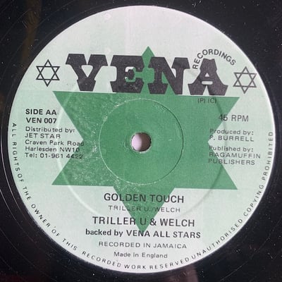 Thriller U, Thriller U, Welch - Dry Your Eyes / Golden Touch picture 2