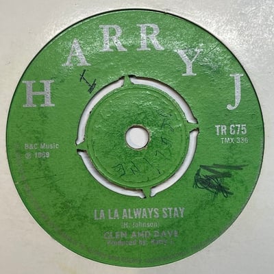 Harry J. All Stars, Glen And Dave - Liquidator / La La Always Stay picture 2