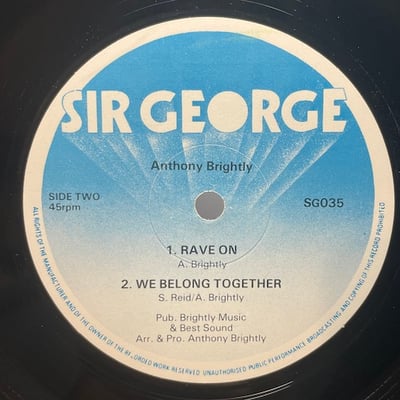 Sandra Reid, Anthony Brightly - Don't Let It Go / Rave On / We Belong Together picture 2