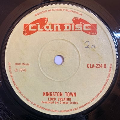 The Fabulous Flames, Lord Creator - Holly Holy / Kingston Town picture 2