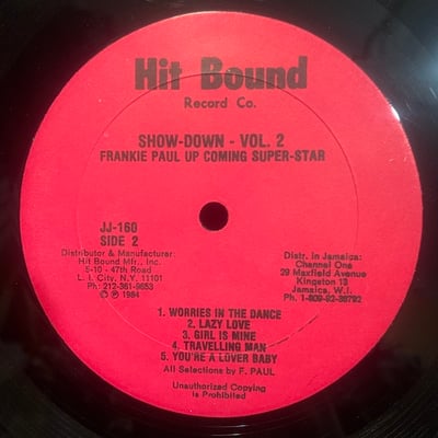 Sugar Minott, Frankie Paul - Show-Down Vol. 2 picture 3