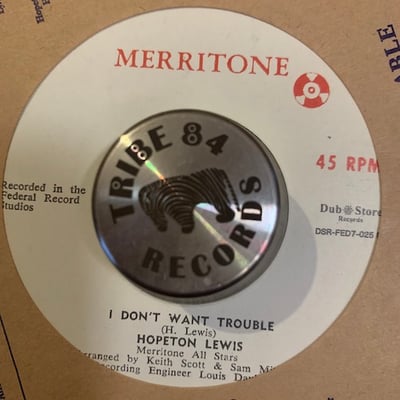 Hopeton Lewis - Rock - A - Shacka / I Don't Want Trouble picture 2