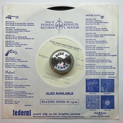 Clive Wilson, The Skatalites, Federal Singers - One Ska, One Ounce Of Weed, One Beer / Love Is All I Have picture 2
