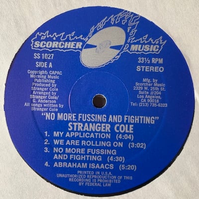 Stranger Cole - No More Fussing And Fighting picture 3