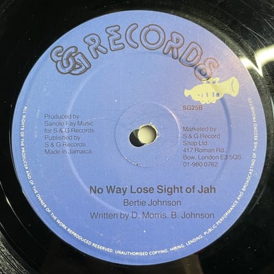 Boy Blue, Bertram Johnson - Long Time I No Smoke / No Way Lose Sight Of Jah picture 2