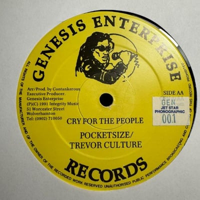 Pocketsize, Pocketsize, Trevor Culture - Oh I Cry / Cry For The People picture 2