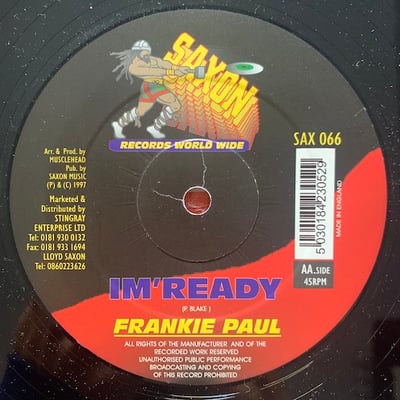 Frankie Paul - Diamon & Pearl / I'm Ready picture 2
