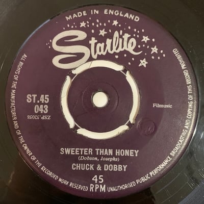 Chuck & Dobby - Sad Over You / Sweeter Than Honey picture 2