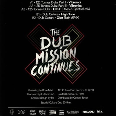 Vibronics, O.B.F., High Tone, Zion Train - Culture Dub - 20 Years picture 2