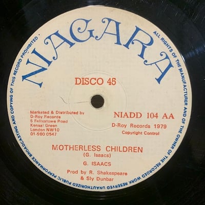 Gregory Isaacs - Going Down Town / Motherless Children picture 2