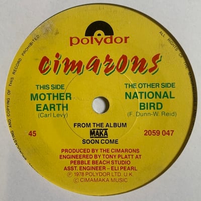 The Cimarons - Mother Earth / National Bird picture 2