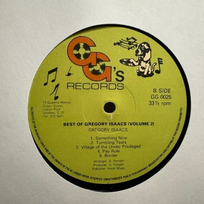 Gregory Isaacs - Best Of Gregory Isaacs Volume 2 picture 4
