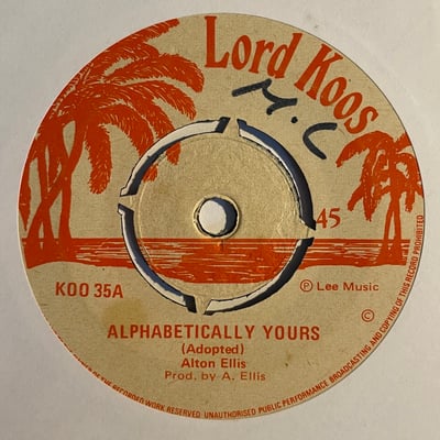 Alton Ellis - Alphabetically Yourspicture