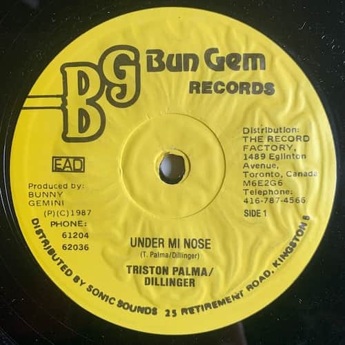 Tristan Palmer, Dillinger – Under Mi Nose