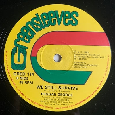 Reggae George - You'll Never Know / We Still Survive picture 2