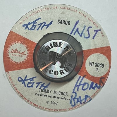 The Moving Brothers, Tommy McCook - Darling I Love You / Saboo picture 2