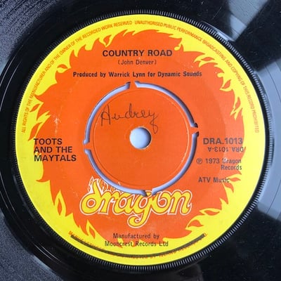 Toots & The Maytals - Country Road / Funky Kingston picture 2