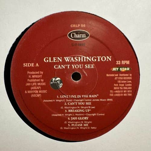 Glen Washington – Can't You See