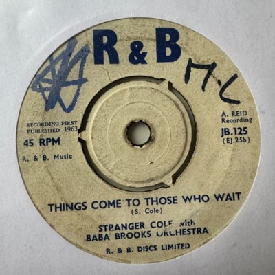 The Baba Brooks Band, Stranger Cole, The Baba Brooks Band - Watermelon Man / Things Come To Those Who Wait picture 2