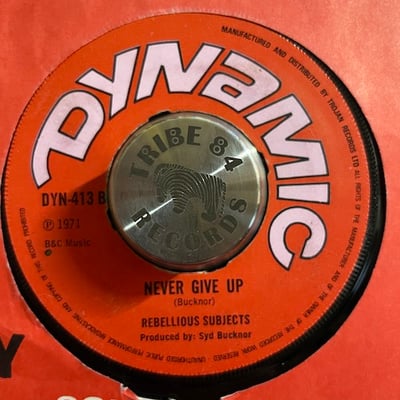 The West Indians, The Rebellious Subjects - Never Gonna Give You Up / Never Give Up picture 4