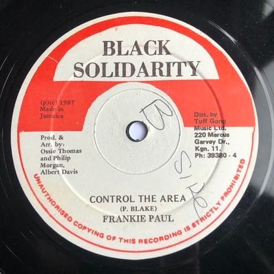 Frankie Paul, Papa San - Control The Area / 87 Plan picture 2