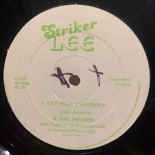 Dave Barker – Get High Everybody / Run For Cover Prince Jammy's